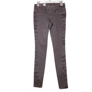 Volcom Jeans Womens 26 Skinny Mid Rise Jegging Stretch Denim Geometric Print